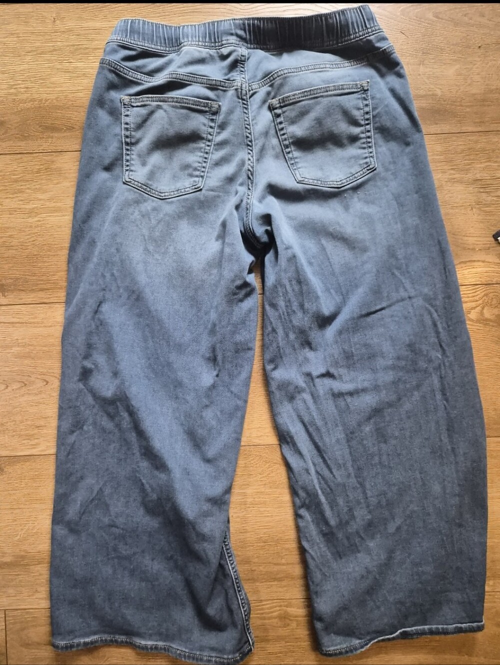 [LIKE NEW] GAP Womens Petite Medium Mid Rise Knit Easy Baggy Jeans Medium Indigo - Picture 7 of 11
